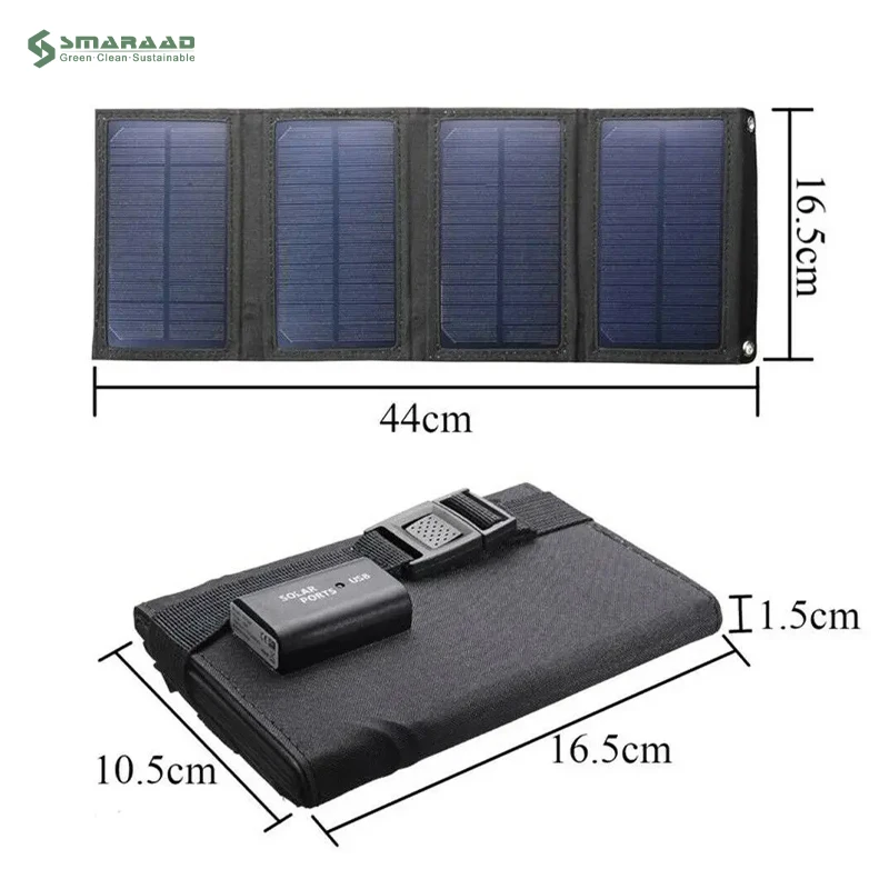 SMARAAD Mini Solar Panels 30W Outdoor Portable Charging Usb Charger Portable Foldable Solar Panels