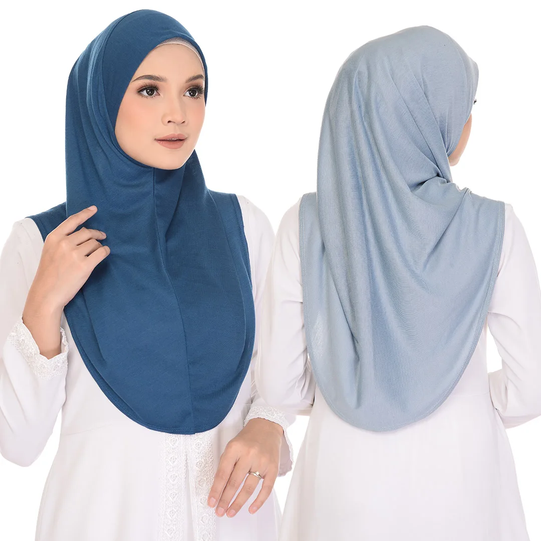 Custom Wholesale New Finest Hijab Prefect Matching Heavy Jersey Hijab Women Cotton Muslim Abaya Hijabs Scarf