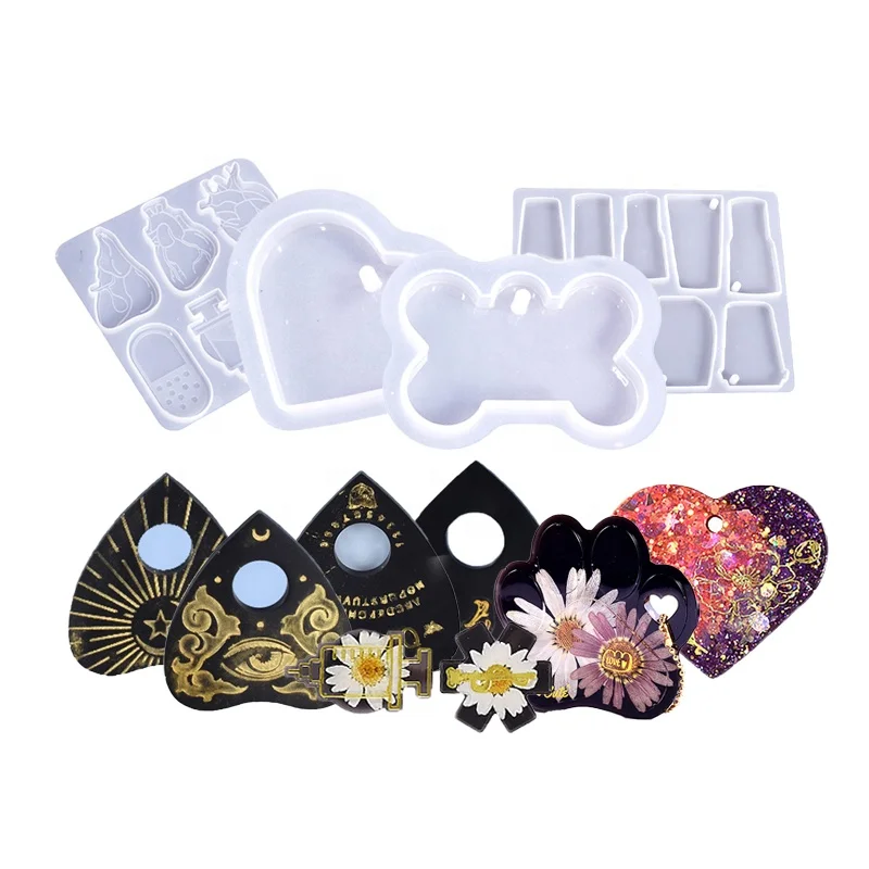 Heart-Shaped Epoxy Resin Pointer Medical Staff Badge Pet Dog Silicone Hang Tag for Cat Tag