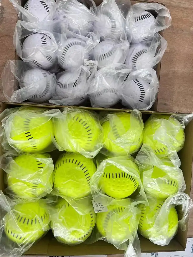 Custom Logo 9 inch PU Material Colorful Seam Dimpled Baseball Pitching Machine Balls