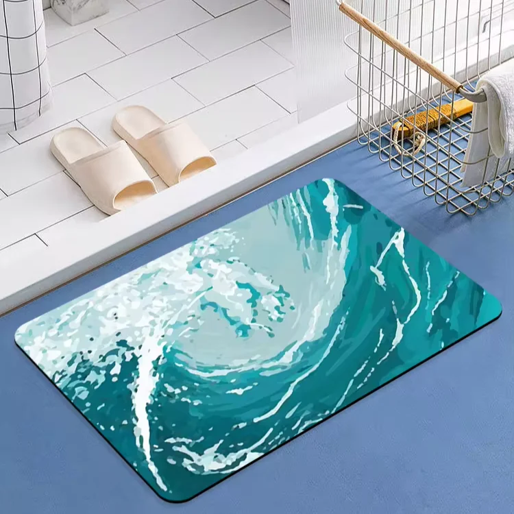 SHENGDE New Stone Large Bedroom And Diatomaceous Earth Shower Soft 2 Piece Set Bathroom Rug Floor Runner Bath Mat