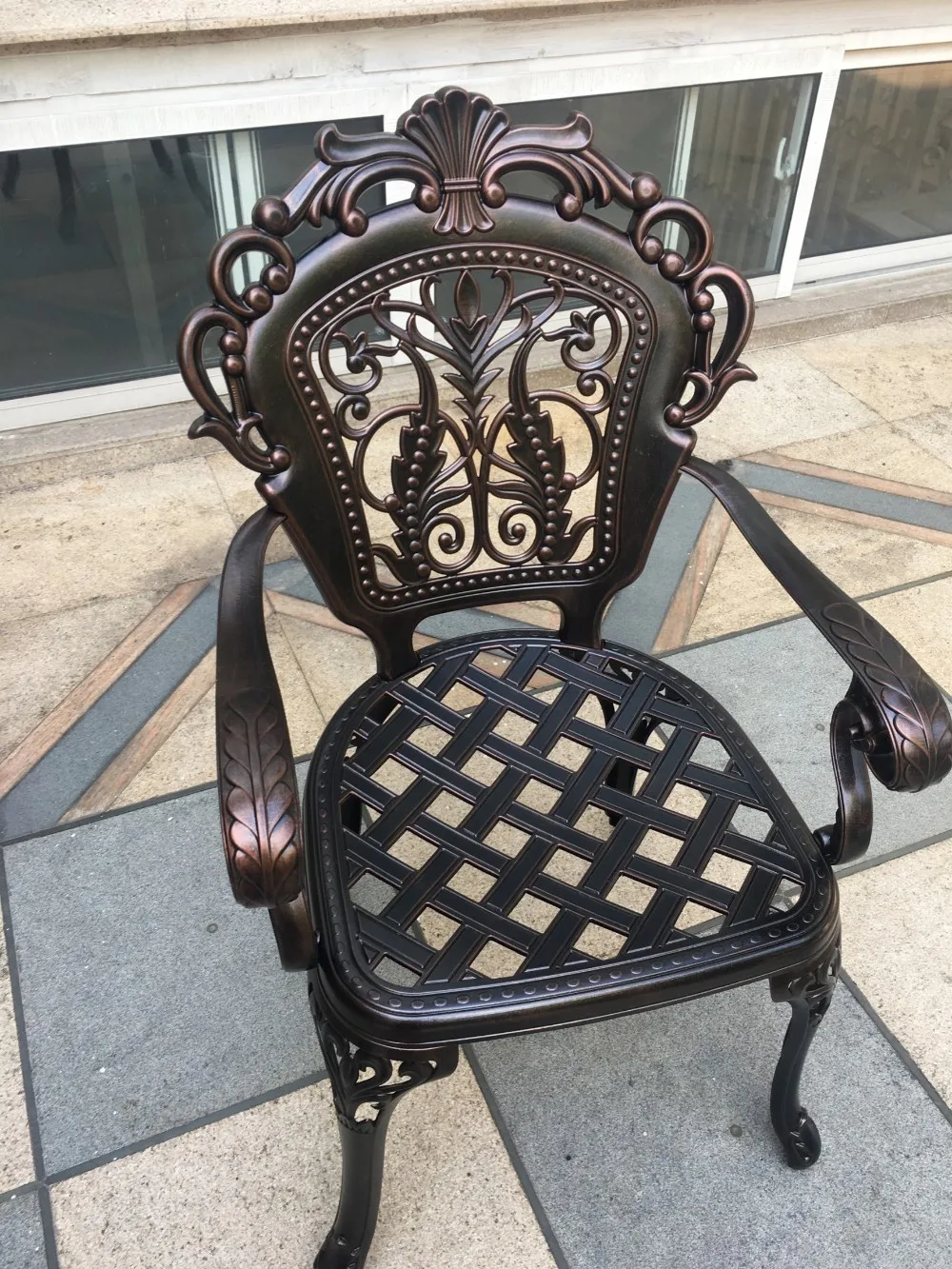 Courtyard BBQ Table and Chair Combination Cast Aluminum Carbon Grilled Outdoor Iron Party Set Outdoor Barbecue Furniture