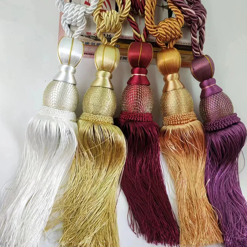 Wholesale Curtain Accessories Decorative Cord Tieback Tassel Rope for Curtain