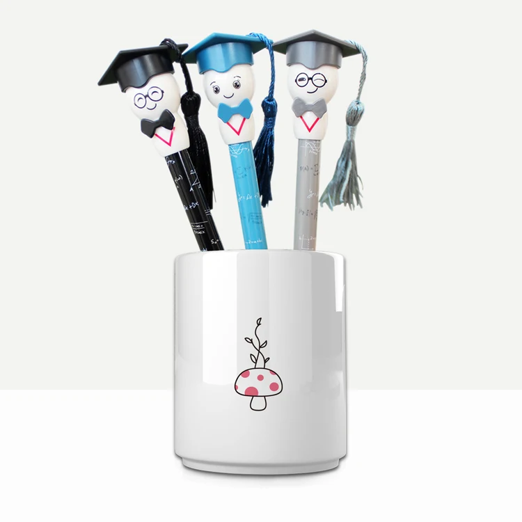 Wholesale  Graduation gift pens, cute Doctoral doll gel ink writing pens doctor stationery pen for students and kids present