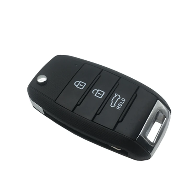 3Button Flip Remote Car Key Shell For Kia Carens Ceed Rio Sportage Optima Sorento Cerato Soul Forte Seltos Fob Housing