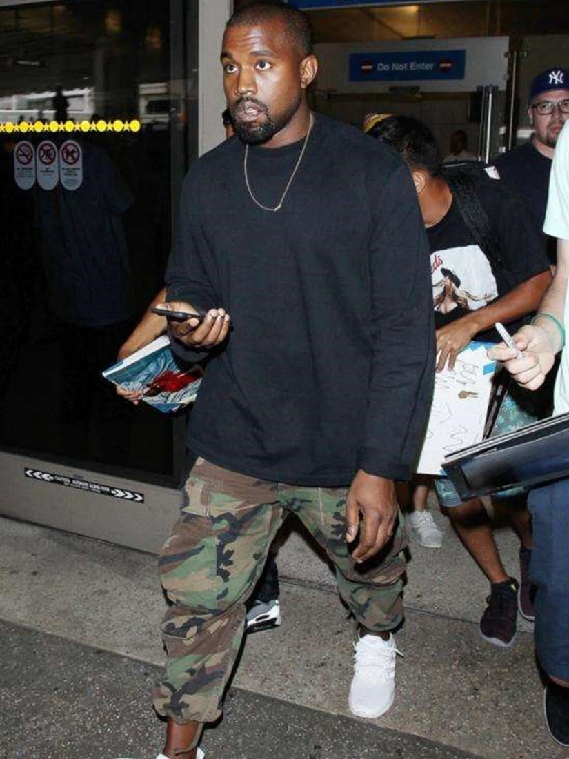 Брюки-карго Yeezy мужские камуфляжные уличная одежда штаны из полиэстера армейские брюки-карго с множеством карманов