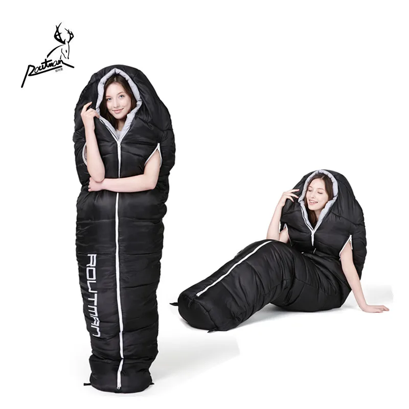 
RS-97 ROUTMAN Custom Printed Winter Outdoor Travel Waterproof Mummy Sleeping Bags for Cold Weather 