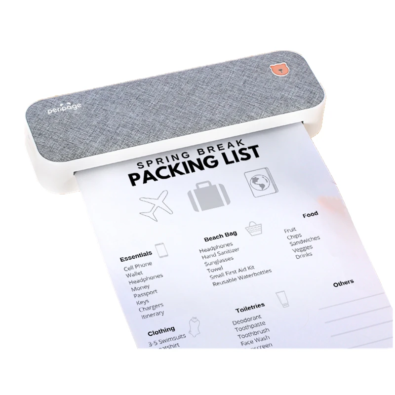 peripage wireless smart inkless bluetooth mini a4 portable thermal printer a4 with free app for Stationery Journal craftbook
