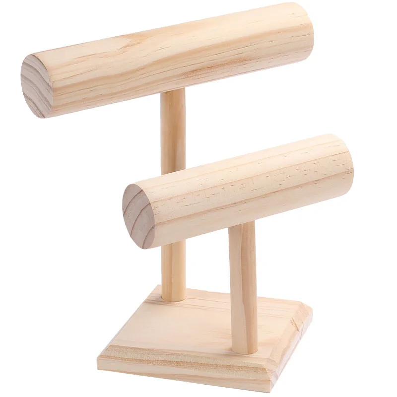 pine wood bracelets holder stand wooden jewelry bracelet display stand
