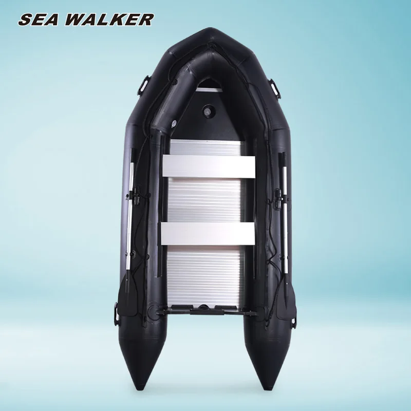 Sea walker CE approval 4m PVC Inflatable fishing Boat  aluminum floor  for sale