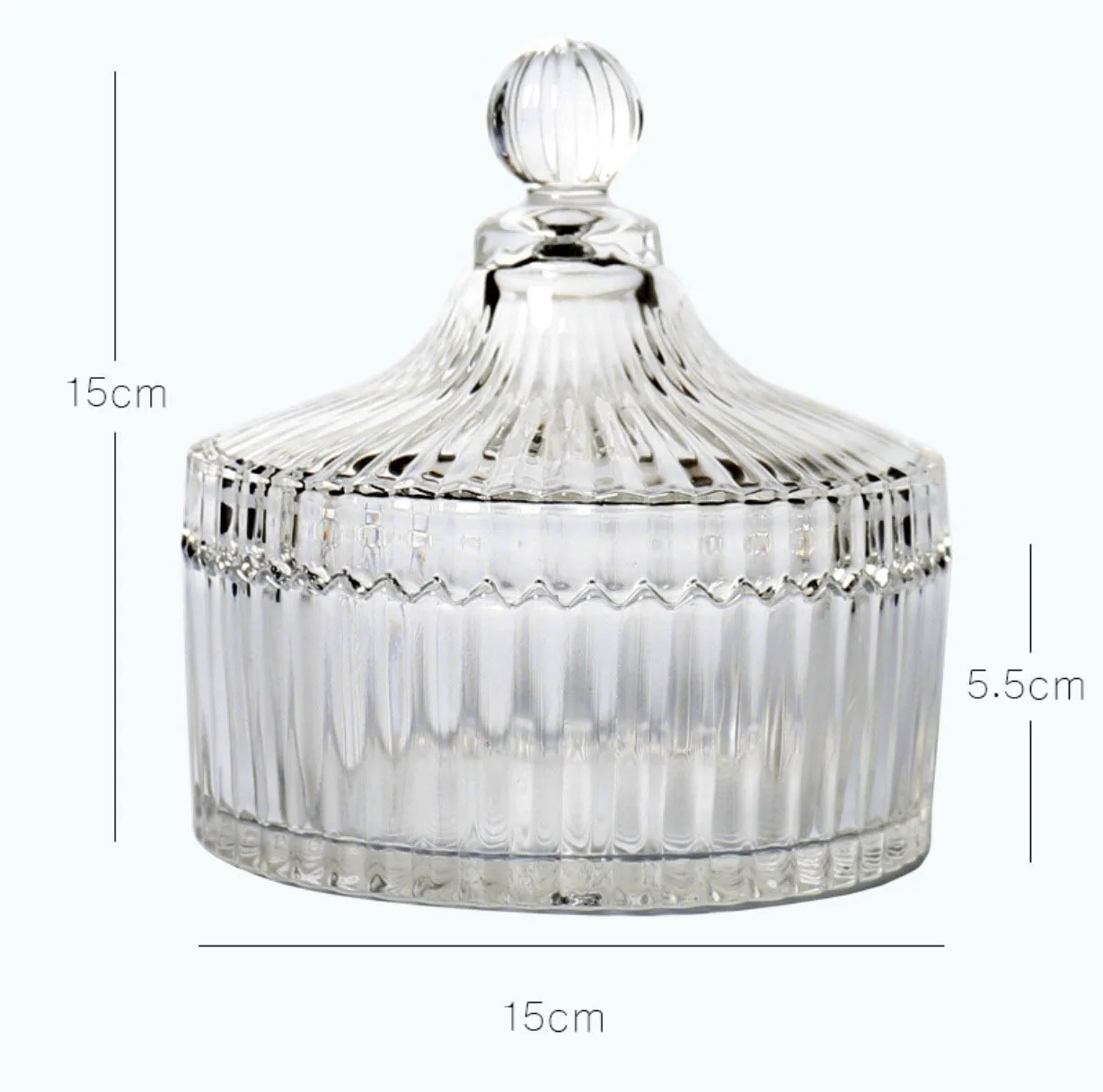 Luxury Geo Cut Home Wedding Decoration Crystal Glass Candle Jars For Candle Holder Containers Vessels With Lids