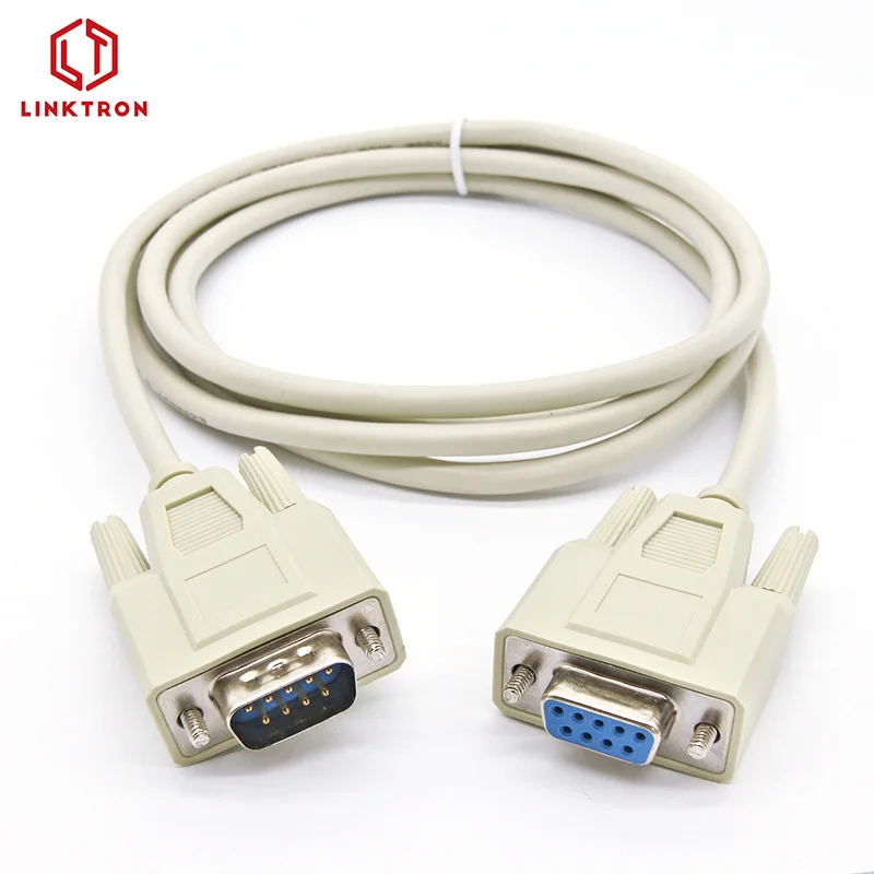 Supply 9pin DB9 RS232 Male to Female Straight Through Extension Serial Data Cable