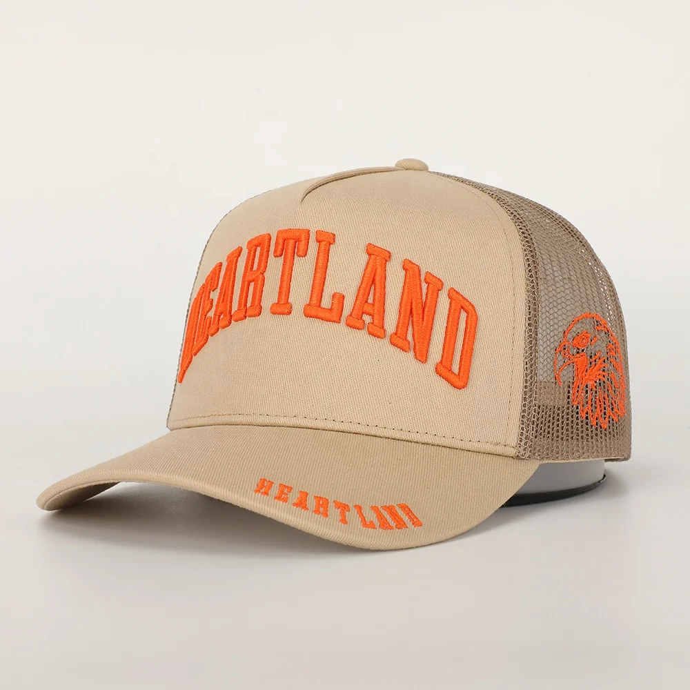 Custom 5 Panel Cotton Twill Embroidery Logo Mesh Baseball Cap,Classic Plain Snap Back Gorras,Mens Sports Trucker Hat