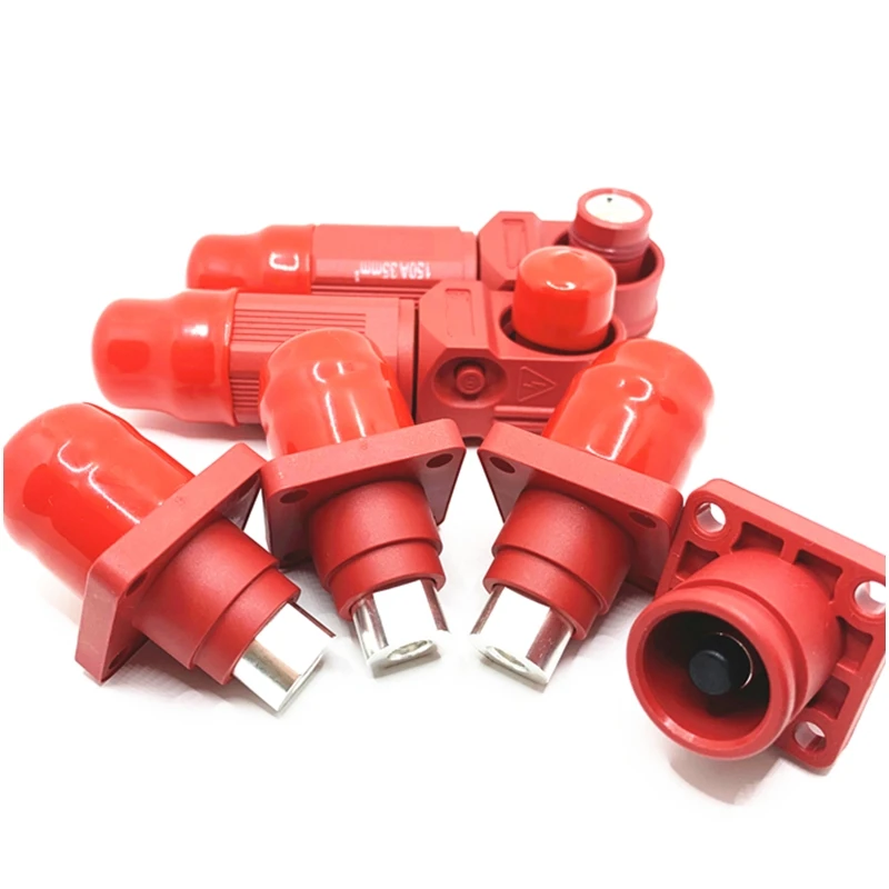 Professional Automotive Ip67 Power Cable Plug Inner Screw Socket Hv 120a Battery Bank Connector 8mm Contact with high quality