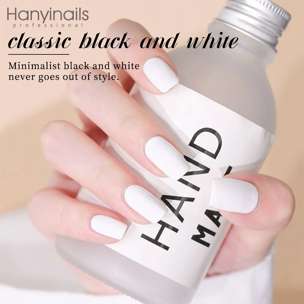 Custom Logo Nail Art Black White Color Gel Polish Long Lasting Gel Nail Polish