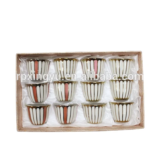 80cc Porcelain cawa cup set, arabic cawa cup, arabic tea cup