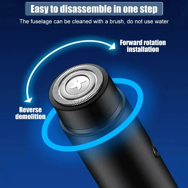 Rechargeable shaver Portable Mini  Electric Shavers Professional Beard  Razor Portable Shaver Shaving 2 Blade USB Charge for Men