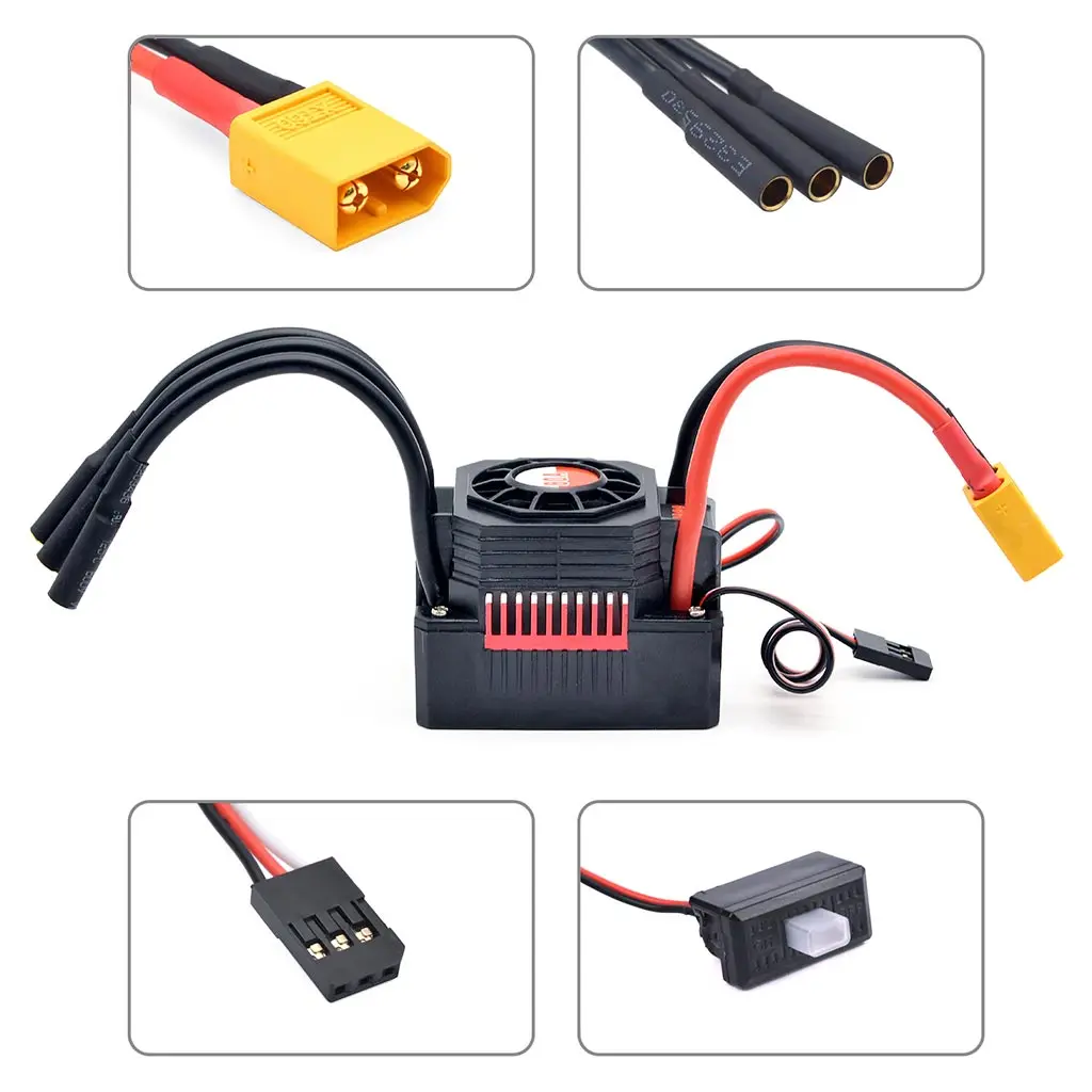 Surpass Hobby KK 25A 35A 45A 60A 80A 120A 150A waterproof ESC Red & Black for remote control boat rc drift boat brushless motor