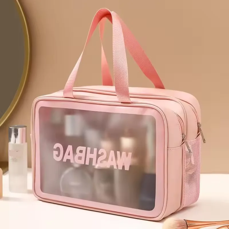 Wholesale Custom Logo Printed Eco-friendly Fashion Toiletry Travel Women Makeup Bag Pu Cosmetic Bags