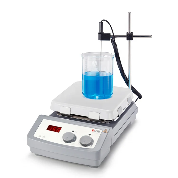 MS7-H550-S  Laboratory 7 Inches High Temperature Square Magnetic Stirrer with Glass Ceramic Hotplate Heating up to 550C