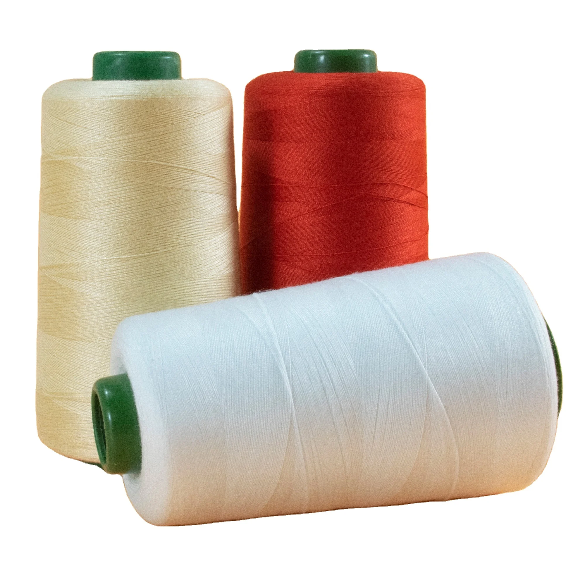 Возможность выбора цвета Размеры, белый и черный цвета 100% крученая полиэфирная скрепленный швейных пряжа нить