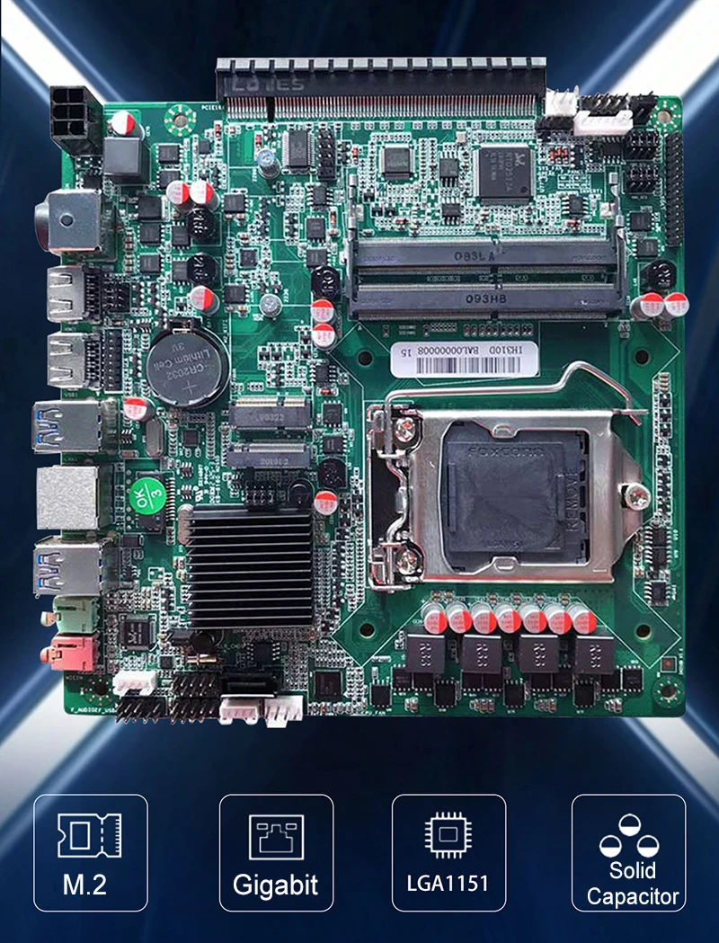 H310 LGA1151 SATA3.0 M.2 PCI-E 16X HD VGA DDR4 USB3.0 Gigabit Ethernet Mini PC ITX Motherboard for i3 i5 i7 6th 7th 8th 9th CPU