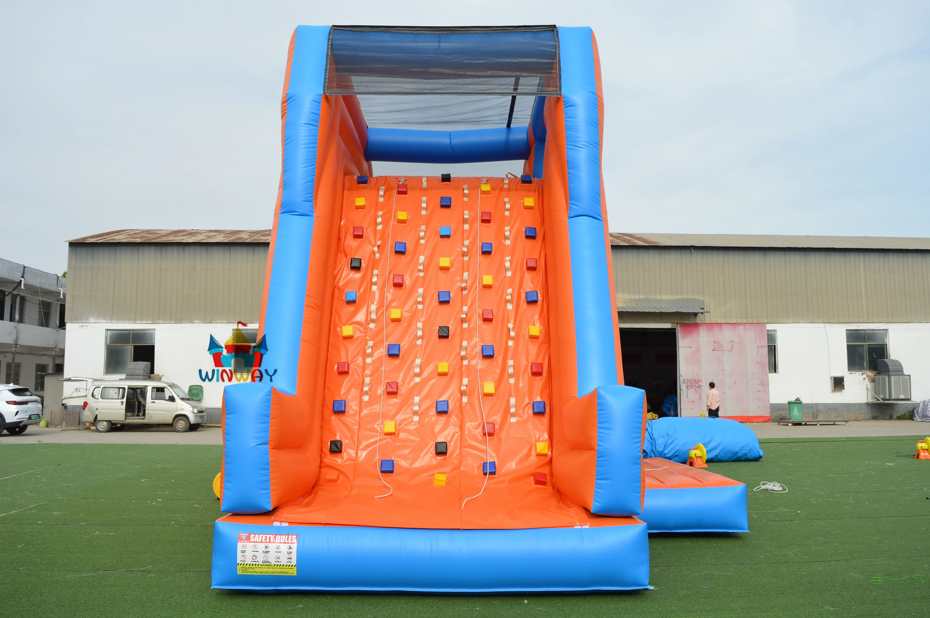 Commercial Inflatable Games Inflatable Climbing Wall With Slide Inflatable Rock Climbing Wall Tower Mountain Obstacle Course