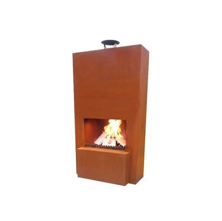 Patio outdoor corten steel wood burning freestanding Fireplace