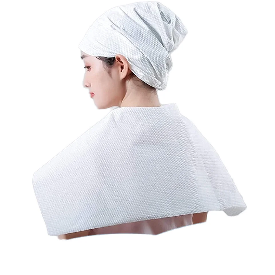 100% RAYON Plain Dyed Eco-Friendly Type 40*70CM Disposable Big Size Hair Towel Beauty Salon Towel Hair Drying Towel For SPA