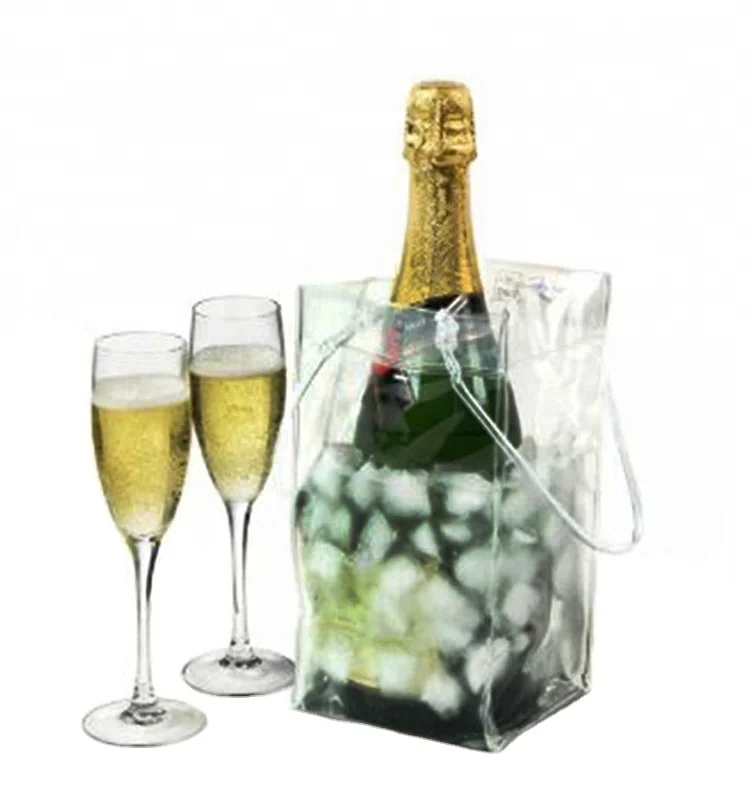 Eco Friendly Customized Cool Wine Bag Beer Bottle Cooler & Ice Chiller Freezable Carrier ice bag