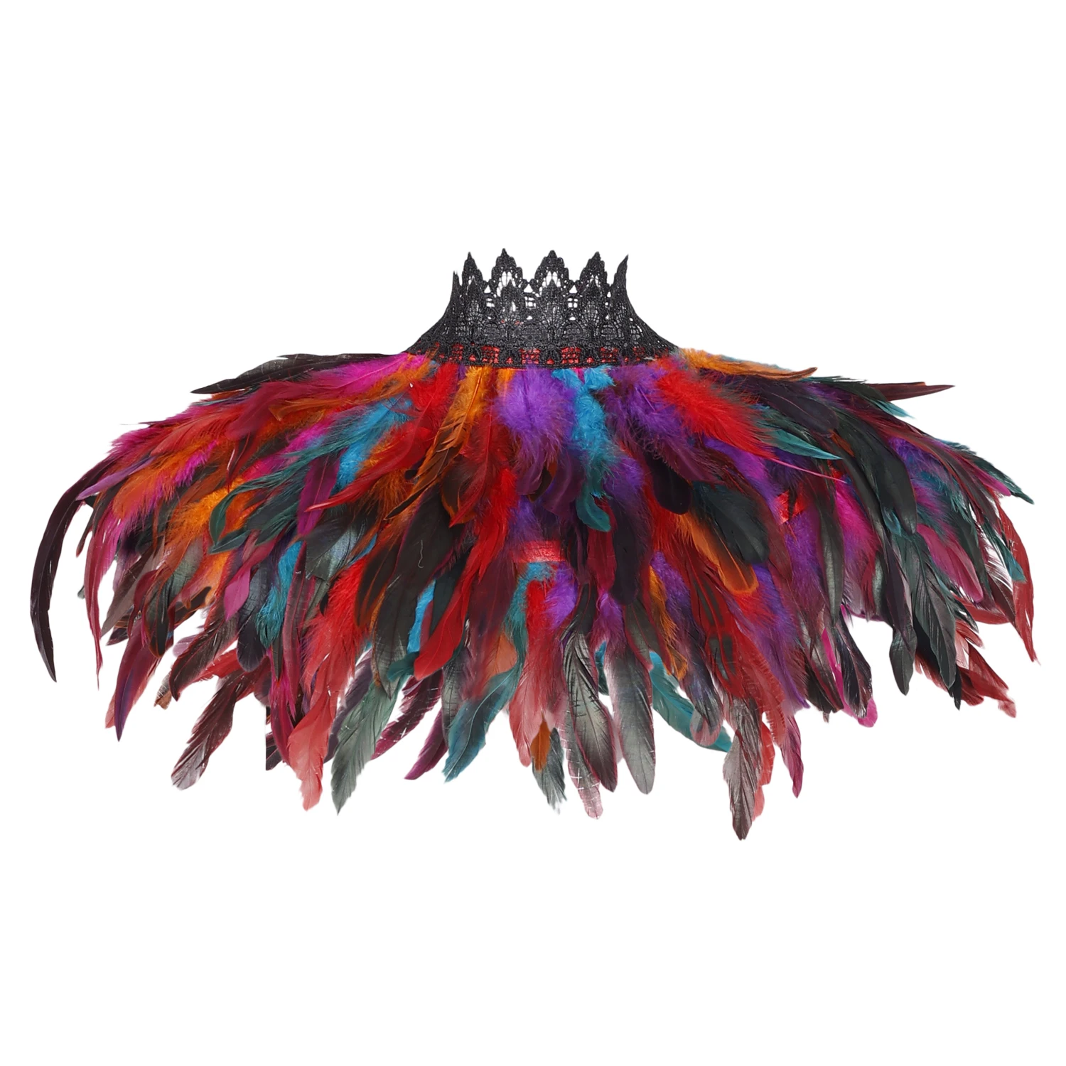 Primary Feathers Shawl Belts Costume Festival Punk Halloween Carnival Dressing Harness Bra Party Rave Dance Costume Burning Man