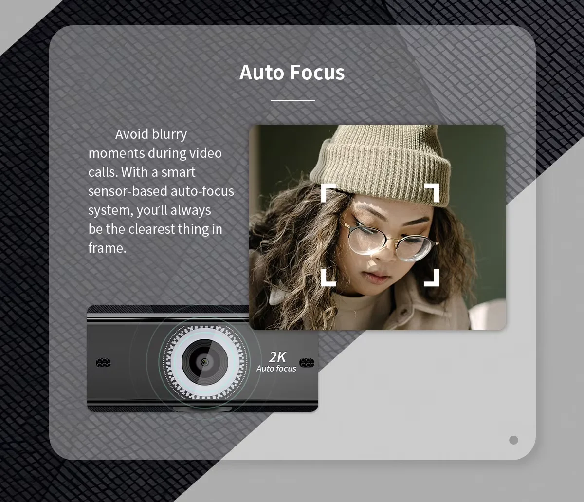 2K Laptop Webcam USB 5MP 10X Digital Zoom Web Camera for PC Camera Live Streaming Office Equipment Online Learning