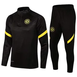 SDS-073 Wholesale Men Blank Long Sleeve Soccer Tracksuit Wear Custom Jersey 2021/ 2022 Football Uniform Set
