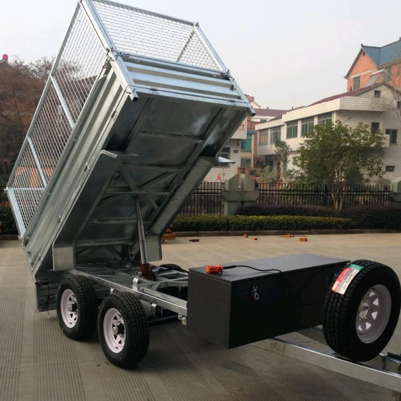Utility Hot Dipped Galvanised Car Carrier Tandem Trailer With Cage For Sale