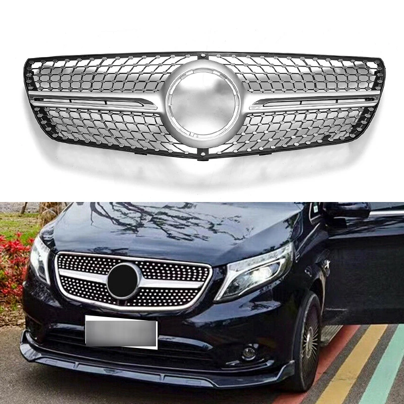Auto Spare Parts Black Style Car Net Mesh Cover Front Grille For Benz W447 GT Car grille mesh