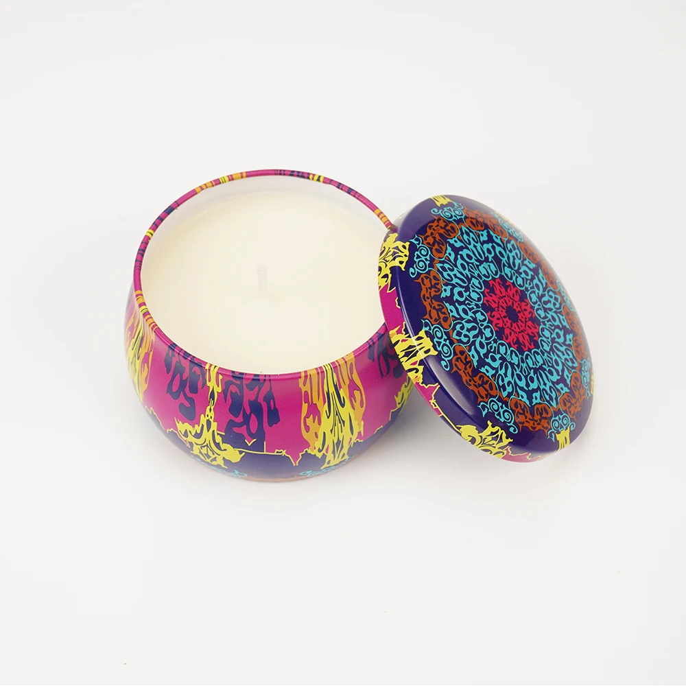 Hot Selling Jar Soy Wax Scented Candle Gift Set Aromatherapy Natural for Decora Travel Home 4 Pack Gift Box Packaging Round