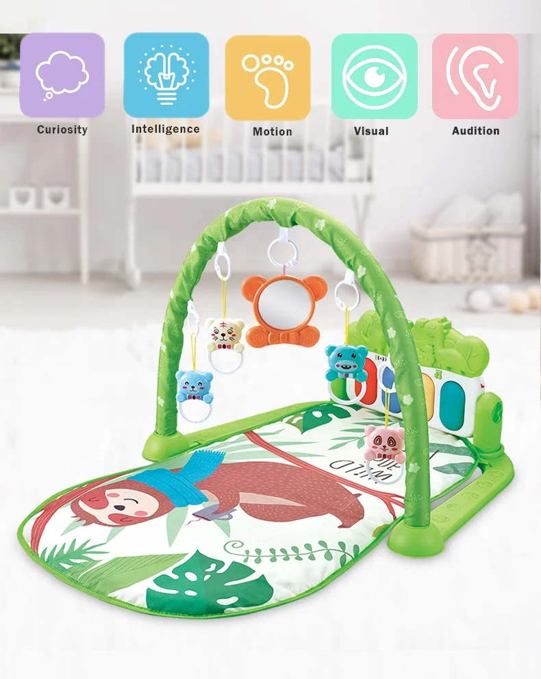 Multifunctional Infant Musical play mat toy multi-function baby piano gym mat