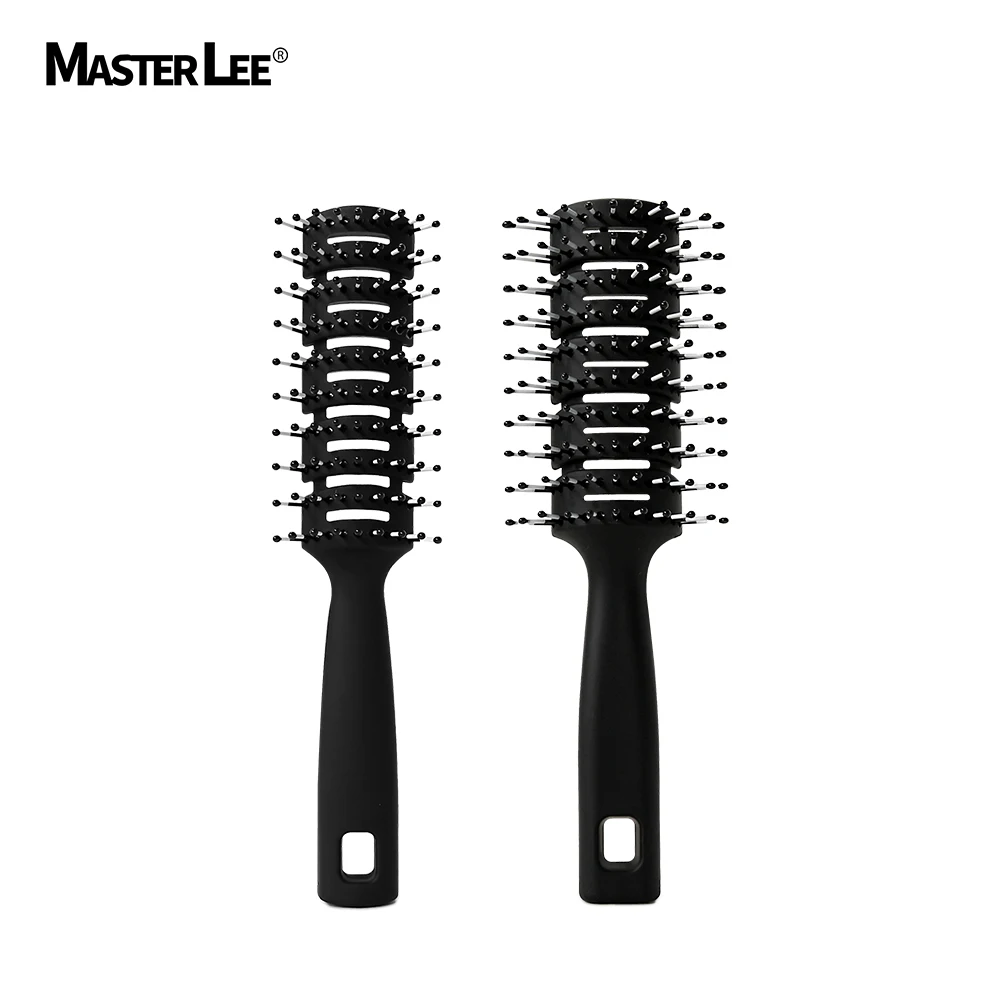 Masterlee Brand Personalized  Plastic Professional Barber Scalp Massage Rib Hair Brush Vent Massage Hair