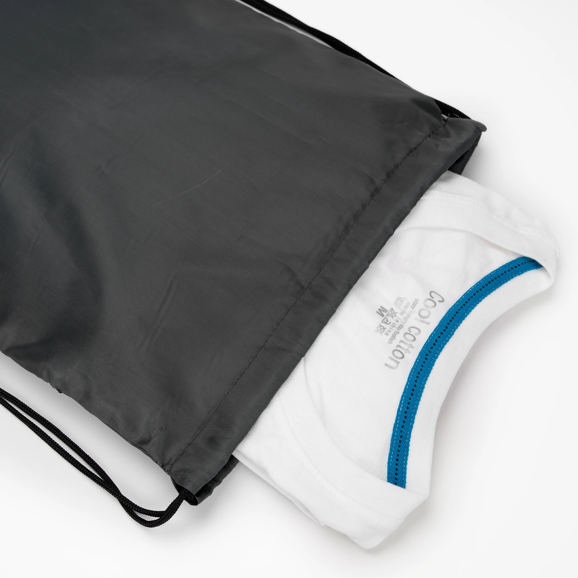 Custom Backpack With Logo Printed Sports Gym Drawstring for Kids Personalized Black 100% Canvas Drawstring Bag Cotton Backpack