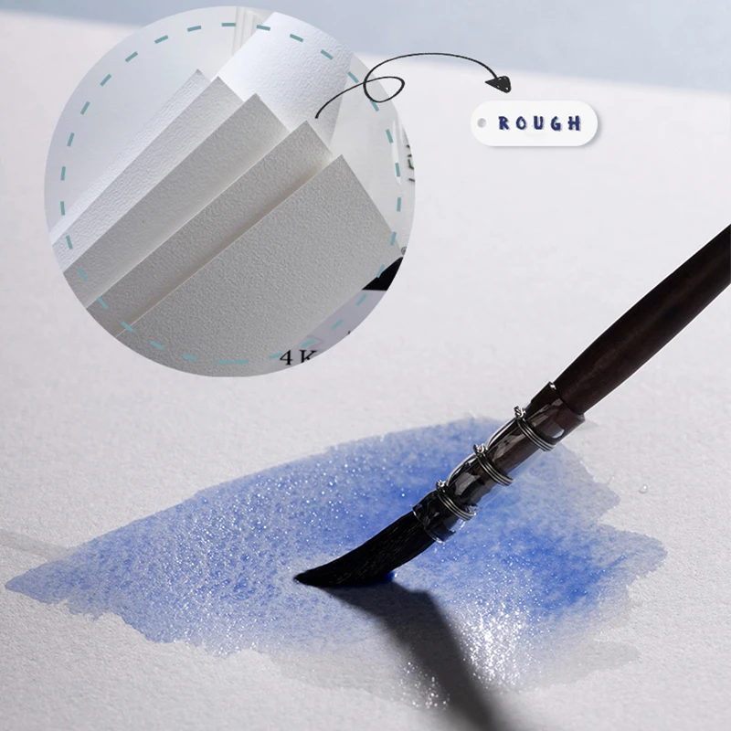 Aquarelle Paper 300g Pure Cotton LD3856 Made In China Hot Press Paper Texture 20 Sheets Pack Painting Paper