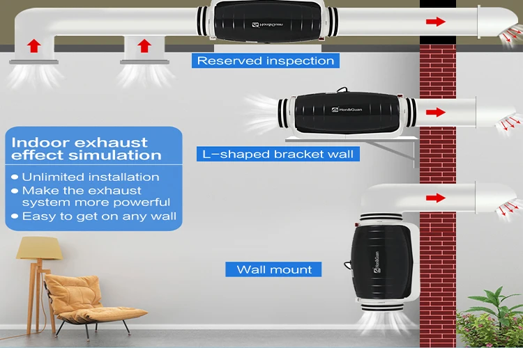 HVAC exhaust blower fan inline 6 inch inline duct ventilation fan for grow tent
