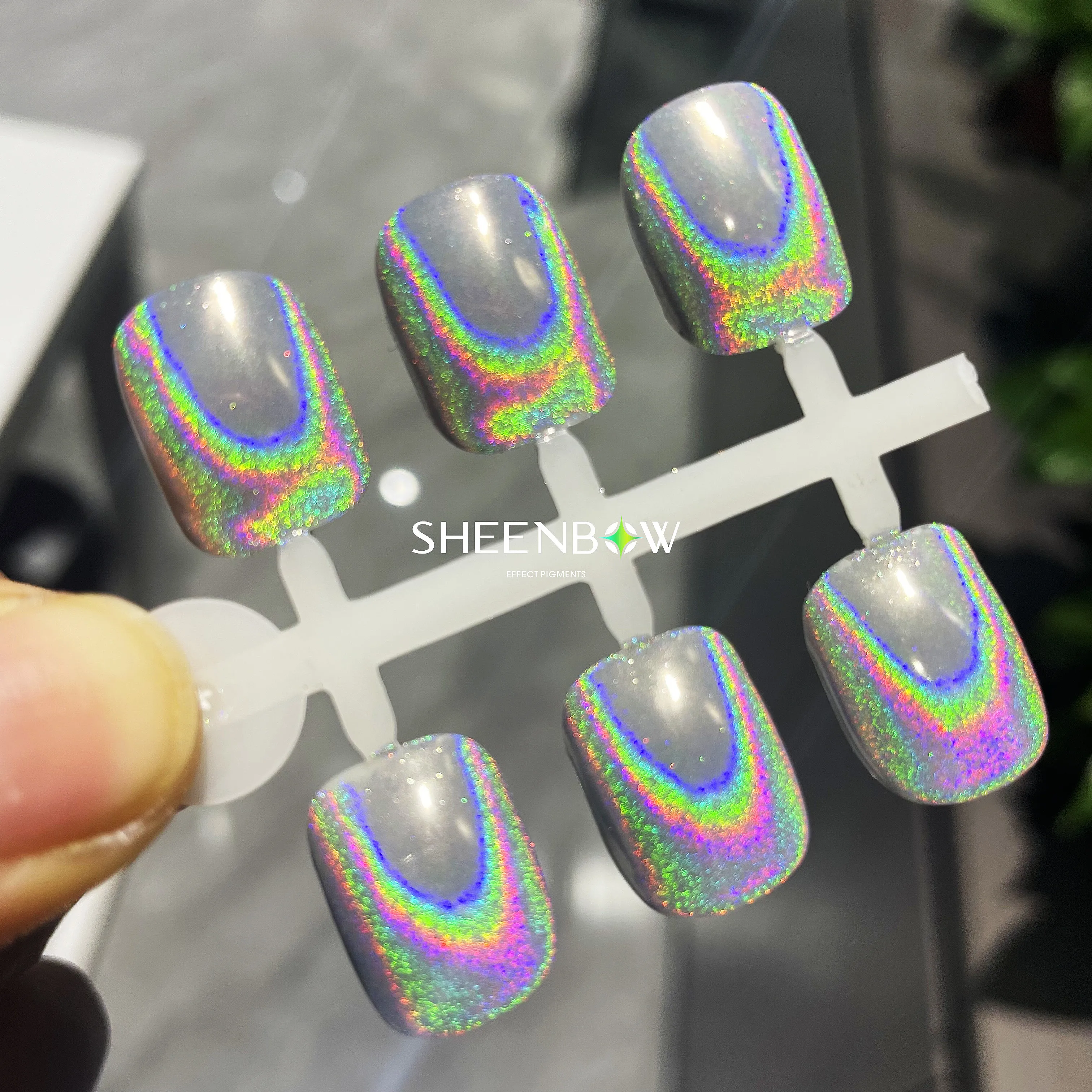 Sheenbow Red Circle Holographic Pigment for Nail Polish