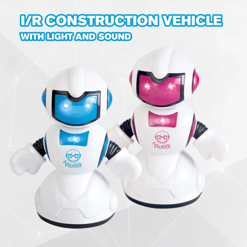 2 Channels Remote Control Robot Toy Cheap Walkinng Forward and 360 Degree Rotating Robot with Light and Music