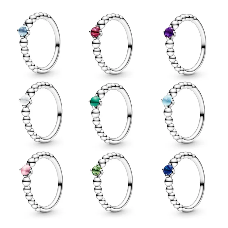  Hot Selling S925 Sterling Silver New Design Blazing Beaded Ring For Women Jewelry
