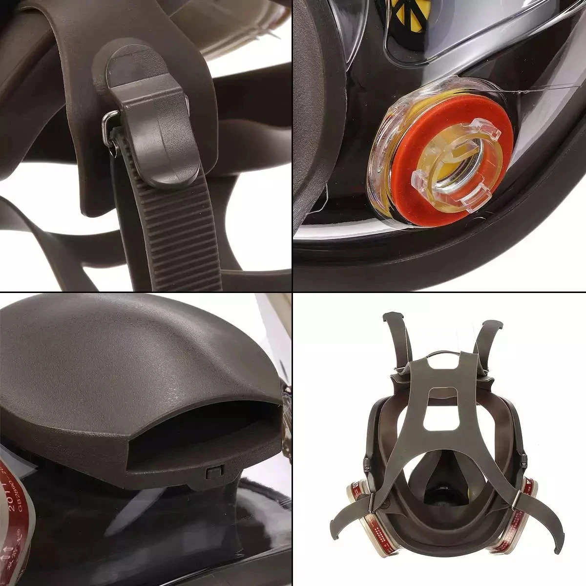 Three-port multi-purpose 6800 Industrial spraying Chemical Gas Smoke gas Mask Full Face Anti gas Respirator OEM