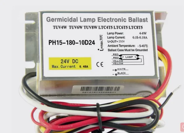 150mA-180mA ультрафиолетового электронный балласт 4 Вт 6 8 10 5 7 9 11 uvc 0 15-0.18A DC12V