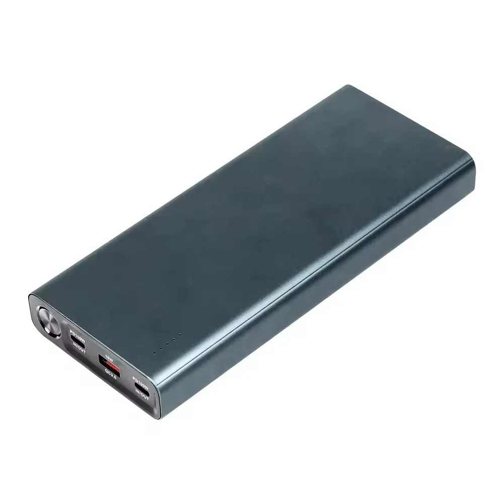100W PD Ultra-Slim Power Bank with Dual USB Output Super Fast Charging iPad Laptops Smart Phones Type-C Input LI-Polymer Battery
