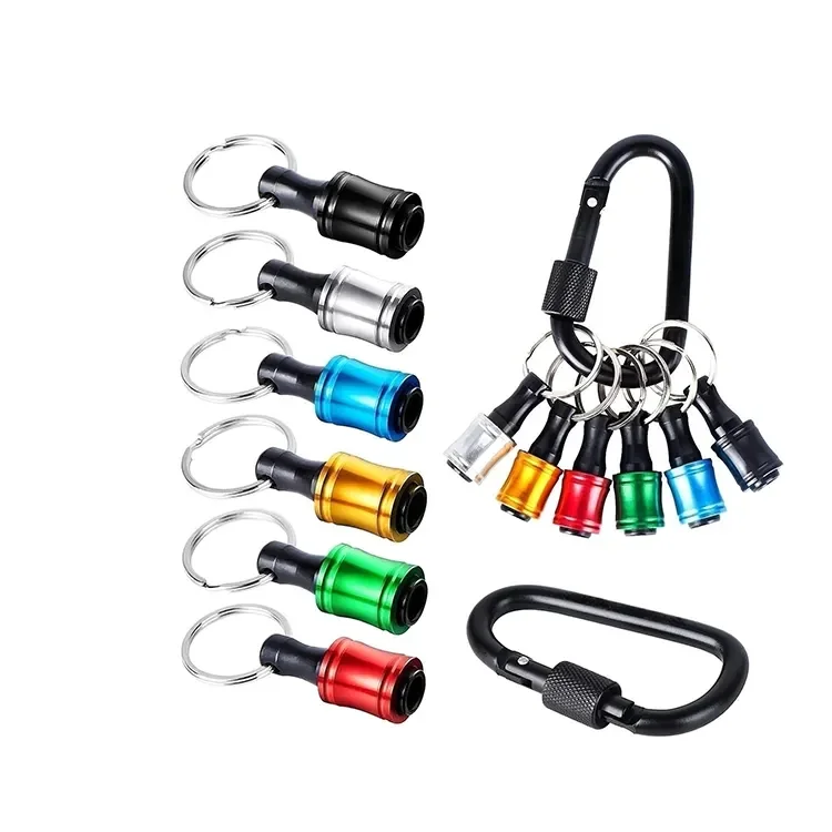 Customer product 6pcs 1/4 inch  Quick Release Drill Bits Holder Extension Bar Keychain Hex Shank Bit Holder