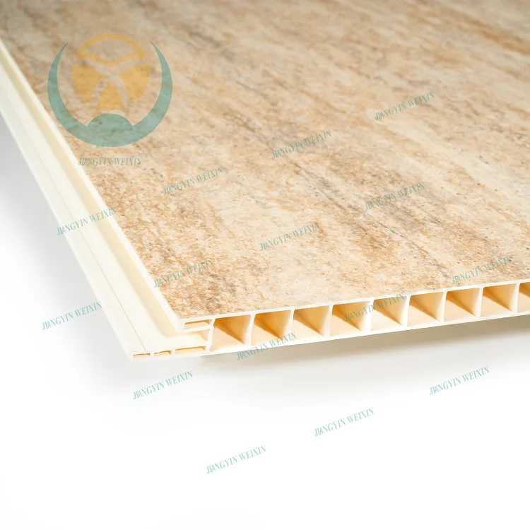 1m travertine waterproof pvc wet wall cladding panel for interior decor