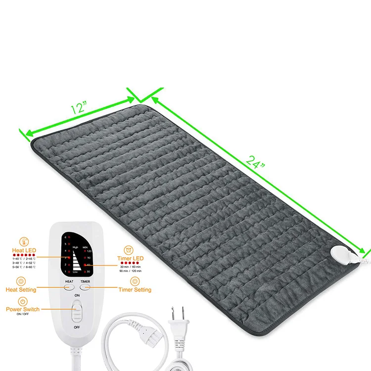 Physiotherapy Electric Heating Pad Machine Washable Menstrual Heating Pad 6 Fast Settings Heating Pad For Back Pain